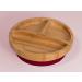 Nohla Bamboo Baby & Toddler Suction Plate Bowl Set with Silicone Spoon - Eco-Friendly BPA-Free - Cherry Cherry - Buy Online on GoSupps.com