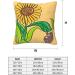 YYHHAOFA Sunflower Seeds and Sunflowers Prints Universal Pillowcase for All Seasons 18"x18" : Soft and Comfortable Suitable for car Sofa Black 18 x 18-Inch - Buy Online on GoSupps.com