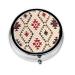 Geometric Vectorround Pill Box 3 Compartment Round Pill Box Organizer # Portable Travel Pill Box for Traveling.