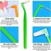 SKHAOVS 40 pcs L Shaped Interdental Brushes with Non-Slip Handle for Teeth Cleaning - 4 Colours - Buy Online on GoSupps.com