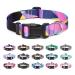 Mercano dog collar adjustable soft nylon comfort & robust patterned dog collar for small medium -sized dog puppies cats (l geometrical purple) l geometric purple