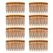 DaricowathX 8 Pieces Hair Combs 8.5 cm Hair Side Comb Set Slides Tortoise Plain Hair Combs Clear Plain Hair Combs Side Combs Hair Combs(Coffee)