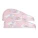 Cute Swans Pink Dry Hair Cap 2 Piece Quick Drying Towel Set with Button Headband Super Absorbent Soft & Comfortable