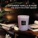 HomeLights Lavender Vanilla & Musk Soy Aromatherapy Candle 33.3 oz - Long-Lasting, Highly Scented, Smokeless | 130 hrs Burn Time | 3 Cotton Wicks | Perfect Candle Gift for Women & Men - Buy Online on GoSupps.com