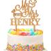 Personalised Wedding Cake Toppers Wooden Wedding Anniversary Cake Topper MR & MRS Wedding Cake Decorations for Wedding Party Wedding Cake Toppers with Any Name Mr&mrs - Buy Online on GoSupps.com
