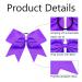 Caenagrion 18 PCS 8 Purple Large Cheer Bows Set - Handmade Elastic Hair Bands for Cheerleaders & Teen Girls - Buy Online on GoSupps.com