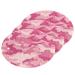3-Pack Cleaning Kitchen Sponges Oval Pink Camouflage Military Kitchen Cellulose Dishwashing Wood Pulp Cotton