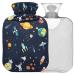NAANLE GALAXY Astronaut space heat bottle with cover Transparent hot water bottle 2l large hot hot water bottle for bed handfoot heat pain relief heat and cold therapy