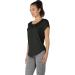 icyzone Women's Backless Yoga T-Shirt | Short Sleeve Casual V-Neck Leisure Tops | M Black/Dark Grey | International Shipping - Buy Online on GoSupps.com