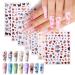 AIMEILI 30 Sheets Colorful Butterfly Flower 3D Nail Art Stickers - Self-Adhesive Nail Decoration - Buy Online on GoSupps.com