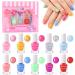 Kids Nail Polish Non-Toxic Nail Polish Set for Girls 10 rainbow Colors Water Based Peel Off Quick Dry Nail Polish Kit for Age 3+ Toddler Teen Birthday Gift rainbow Colors -B