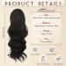 BARSDAR Long Wavy Curly Drawstring Ponytail Extension - 16'' Darkest Brown | Synthetic Fluffy Hairpiece for Women - Ideal for Daily Use & Parties - Buy Online on GoSupps.com