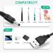 USB DC Charging Cord 5ft Black (2-Pack) for Fairywill Dnsly Vekkia Gloridea Electric Toothbrush - Buy Online on GoSupps.com