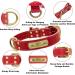 Personalized Leather Dog Collar with Engraved Name Tag - Durable & Stylish for All Sizes | Senristar XL Red - Buy Online on GoSupps.com