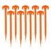 Hikemax Spiral Plastic Tent Stakes 15 Pack - 10 Inch Heavy Duty Beach Tent Pegs Canopy Stakes - Essential Gear for Camping, Backpacking, Gardening and More