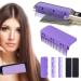 Flat Iron Comb Attachment Clip On Hair Straightener Brush Straightening Press Clip Portable Detachable Professional Use Compact Hair Styling Tool (Purple)