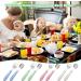 Bomtop Baby Fork and Spoon Set - Stainless Steel 8pcs Children's Cutlery for Toddlers - Includes 4 Forks & 4 Dinner Spoons in Green, Blue, Pink, White - Kids Feeding and Weaning Utensils - Buy Online on GoSupps.com