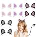 16 Pcs Cat Ears Hair Clips for Girls Cat Themed Cat Hair Clips  Toddlers Animal Hair Pins Glitter Accessories for Girls Hair Clips Kids Halloween Costume Party Supplies