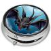 Flying Dragon Portable Metal Pill Box - Round Mini 3-Compartment Design for Small Pills | Ideal Travel Accessory - Buy Online on GoSupps.com