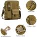 Yakmoo Tactical Shoulder Bag | MOLLE System Crossbody & Messenger Waterproof Bag for Outdoors - Brown - Buy Online on GoSupps.com
