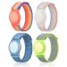 4 Pack Wristband for Airtag Kids, GPS Bracelet for Kids Compatible with Apple Air Tag, Nylon Watch Band Tracker Case Strap Holder Accessories for Toddler Child Adult, Adjustable Anti-Lost Nilong-Rainbowlanlv