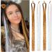 Feather Hair Extension Sparkle Synthetic Hair Extension Glitter Colorful Silk Party Hair Extensions crochet hair extension set (Color : T1B/33 Size : 22inches) 22inches T1B/33 - Buy Online on GoSupps.com