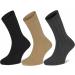 Sugar Free Sox Men's Diabetic Socks 3-Pack | Ribbed Mid-Calf | Black/Grey/Khaki | Size 10-13 - Buy Online on GoSupps.com