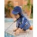 weVSwe Baby Toddler Boy Swimsuit UPF 50+ Sun Protection Rash Guard with Crotch Zipper | Navy Blue Stripes | 6-12 Months - Buy Online on GoSupps.com