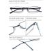 Vevesmundo Compact Metal Reading Glasses with Spring Hinge - Lightweight & Narrow Design Red Blue Light Filter 3.5x Magnification - International Shipping Available - Buy Online on GoSupps.com