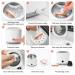 Anbbas Denture Cleaner Machine with Basket and Mini Brush - Ultrasonic Retainers Cleaning Tool | 180ML SUS304 Tank | Noise Reduction Technology - Buy Online on GoSupps.com