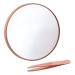 TWEEZERMAN Tweezers and 10x Cosmetic Mirror Set Travel Size Gift Set Rose Gold Mini Tweezers + Mirror
