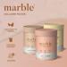 Marble Collages Powder 500g - High-Dose Collagen & Amino Acids for Skin Glow - Plastic-Free Peach Hibiscus - International Shipping Available - Buy Online on GoSupps.com