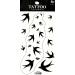 ONCEX Flying Swallow Birds Temporary Tattoos - Waterproof Black Tattoo Designs for Body Arms Legs - Men Women Painting Cartoon Art Stickers - Buy Online on GoSupps.com