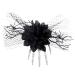 Gothic Hair Clips Rose Barrettes for Halloween Horror Festival Hair Pins Portable Hair Accessories for Women & Girls Black