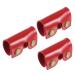 PATIKIL Leather Razor Head Protective Case 3 Pack Double Edge Razor Head Protection Sheath Shaving Tip Cover for Travel Red