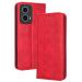 RankOne Flip Leather Case Cover for Motorola Moto G34 (6.5" Inches) Red Motorola Moto G34 Red