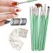 Nail Brushes for - Pens Set with Nail Liner Brush and Nail Pens for Home Use and Professional Nail Salon with Stickers