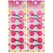 12 Pcs Hair Ties 25mm Ball Bubble Ponytail Holders Colorful Elastic Accessories for Kids Children Girls Women All Ages (Assorted Pink)