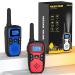 Walkie Talkies for Adults-Wishouse 2 Way Radio Long Range,Hiking Accessories Camping Gear Toys for Kids with Flashlight,SOS Siren,NOAA Weather Alert Scan,VOX,22 Channel,Easy to Use(No Battery Charger) Red Blue