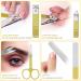 Tweezers Set for Facial Hair Removal Women 8Pcs Precision Eyebrow Tweezers Nail Clipper Set Eyebrow Plucker Men for Ingrown Hair Removal (Champagne Colour) - Buy Online on GoSupps.com