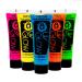 UV Glow Blacklight Neon Face & Body Paint Set - 0.34oz (5 Tubes) - Fluorescent & Super Bright - Buy Online on GoSupps.com