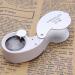 Folding 40x25mm Jewelery Loupe Portable Mini Magnifier Magnifying Glass LED Light Lens Lupa Magnification Metal Silver - Buy Online on GoSupps.com