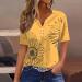 biJerou Women's V-Neck Short Sleeve T-Shirt | Elegant Fashion Casual Top for Ladies - International Shipping Available - Buy Online on GoSupps.com