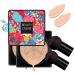 Consecutive Beauty Cream 2024 New Air Cushion CC Cream Foundation BB Cream Face Make Up Long-Lasting Matte Waterproof Moisturizing Concealer Beauty (Natural+Natural)