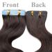 SEGO TAPE Extensions | 100% Remy Real Hair 16 inch/40cm | 20 PC Dark Brown #2 | 50g Quality Hair Extensions - Buy Online on GoSupps.com