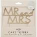 Ginger Ray Acrylic Mrs Cake Topper Wedding Decoration Gold 14.5cm x 15.8cm - Buy Online on GoSupps.com