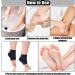Jootuepo Gel Socks - 3 Pairs Soft Open Toe Heel Socks for Cracked Skin - Foot Care Treatment (Black) - Buy Online on GoSupps.com