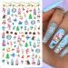 Christmas Nail Art Stickers Decals 10 Sheet Self Adhesive Gnome Santa Claus Reindeer Snowflake Christmas Tree Nail Sticker Design Nail Decoration for Women Girls - Buy Online on GoSupps.com