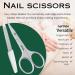 Nail Scissors Daimond Grain Nail File Curved Blade Professional Stainless Steel Toenail Manicure Pedicure Eyebrows Nose Beard Mustache Grooming Cuticle Scissors - Buy Online on GoSupps.com