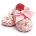 Cute Baby Girl Flower Shoes + Headband Set | Non-Slip Soft Toddler Shoes for Special Occasions | Christening and Wedding Party Shoes | 6-12 Months | Color Pink - Buy Online on GoSupps.com